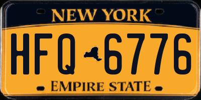 NY license plate HFQ6776