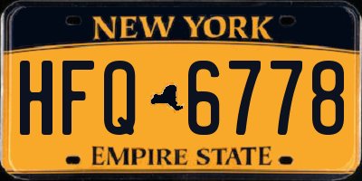 NY license plate HFQ6778