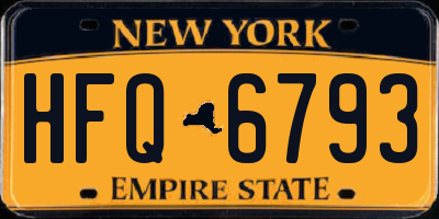 NY license plate HFQ6793