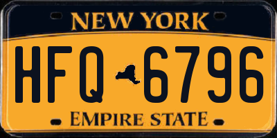 NY license plate HFQ6796