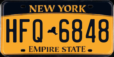 NY license plate HFQ6848