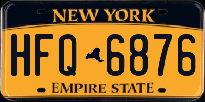 NY license plate HFQ6876