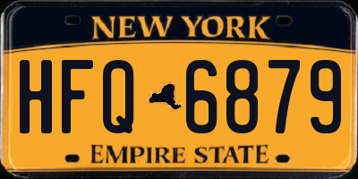 NY license plate HFQ6879