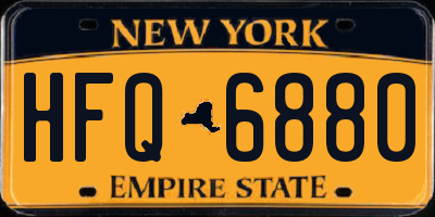 NY license plate HFQ6880