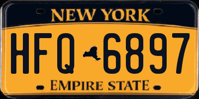 NY license plate HFQ6897