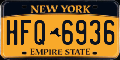 NY license plate HFQ6936