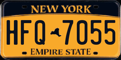 NY license plate HFQ7055