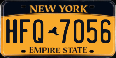 NY license plate HFQ7056