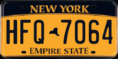 NY license plate HFQ7064
