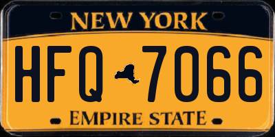 NY license plate HFQ7066
