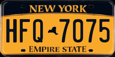 NY license plate HFQ7075