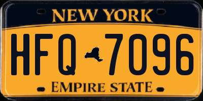 NY license plate HFQ7096