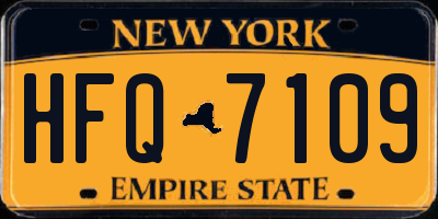 NY license plate HFQ7109