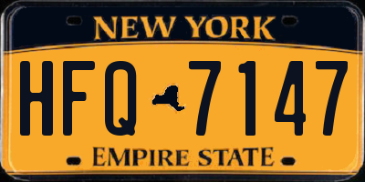 NY license plate HFQ7147