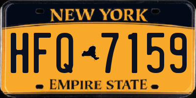 NY license plate HFQ7159