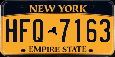 NY license plate HFQ7163
