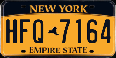 NY license plate HFQ7164