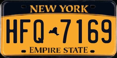 NY license plate HFQ7169