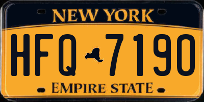 NY license plate HFQ7190