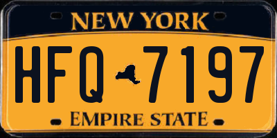 NY license plate HFQ7197