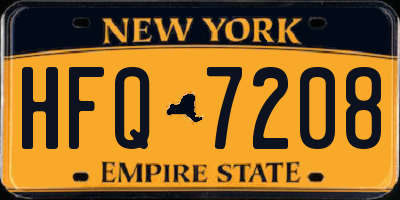 NY license plate HFQ7208