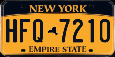 NY license plate HFQ7210