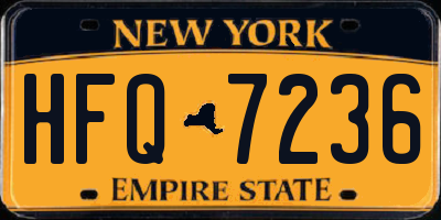 NY license plate HFQ7236