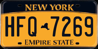 NY license plate HFQ7269