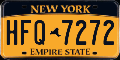 NY license plate HFQ7272