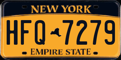 NY license plate HFQ7279