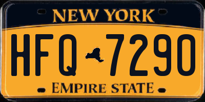 NY license plate HFQ7290
