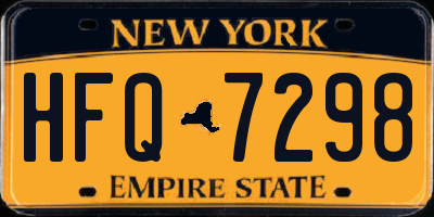 NY license plate HFQ7298