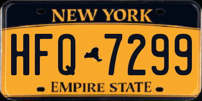 NY license plate HFQ7299