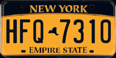 NY license plate HFQ7310