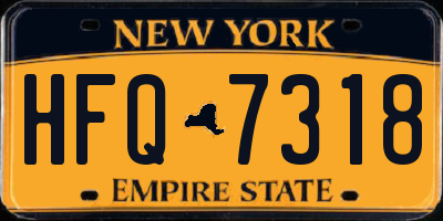 NY license plate HFQ7318