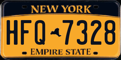 NY license plate HFQ7328