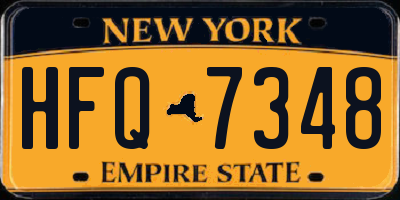 NY license plate HFQ7348