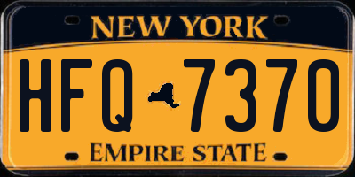 NY license plate HFQ7370