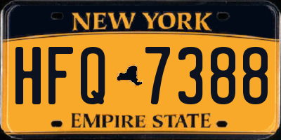 NY license plate HFQ7388