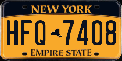 NY license plate HFQ7408