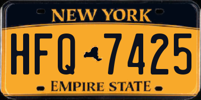 NY license plate HFQ7425