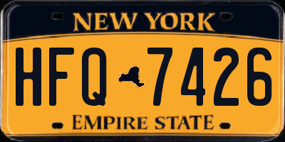 NY license plate HFQ7426
