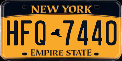 NY license plate HFQ7440