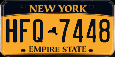NY license plate HFQ7448