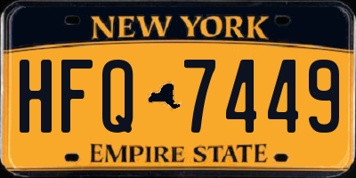 NY license plate HFQ7449