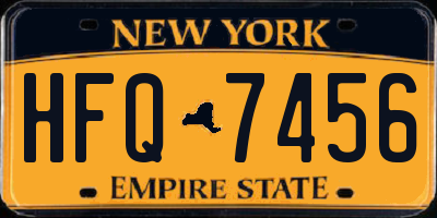 NY license plate HFQ7456