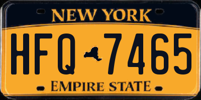 NY license plate HFQ7465