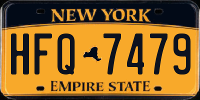 NY license plate HFQ7479