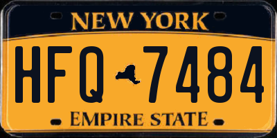 NY license plate HFQ7484