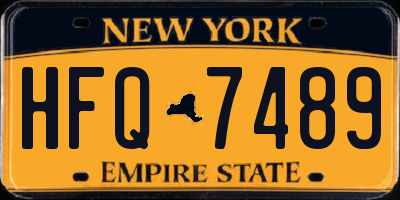 NY license plate HFQ7489